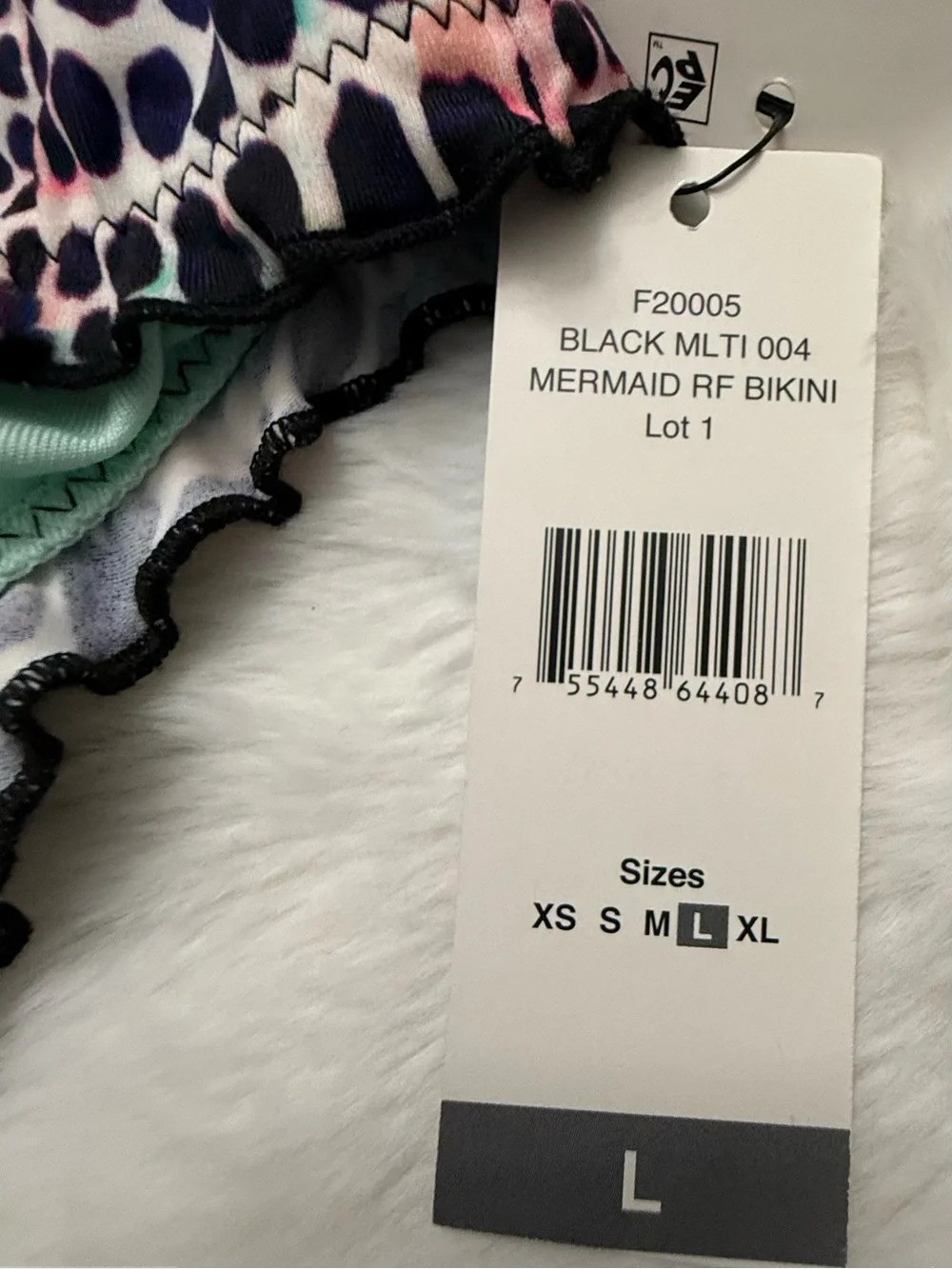 NWT 2 Piece Set Sundazed Nixie Bandeau Top 36C & Mermaid Bikini Bottoms L